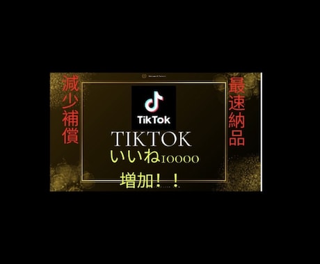 TIKTOK1万いいね増やします イメージ1