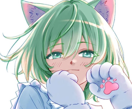 2名限定】ネコミミ少女のSNSアイコン描きます ネコミミ少女専門・萌え絵系アイコンを丁寧に イメージ2