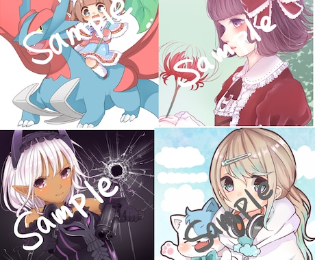 ご満足いただけるような可愛いイラスト描きます Twitterアイコンにおススメです♡ イメージ2