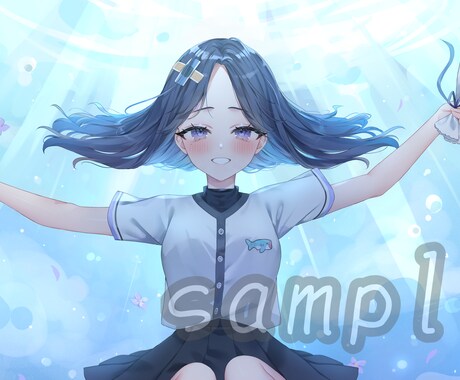 人物イラスト制作✧一枚絵や立ち絵など承ります 商用OK！可愛い・綺麗系の女の子を得意としております！ イメージ2