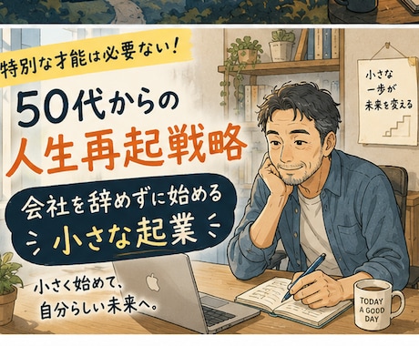 自分軸の小さなビジネスを育てる方法をお伝えします 50代会社員の人生再起戦略｜会社を辞めずに始める小さな起業 イメージ2