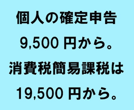 消費税もOK！確定申告を【税理士事務所】がします 自計化・セルフ方式で実現した適正価格での申告。オプション完備 イメージ1