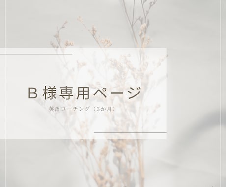 B様専用 英語コーチングをいたします ～英語コーチング後のフォローアップ～ イメージ1