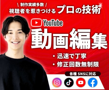 YouTube動画の編集をいたします プロの編集者が丁寧に編集をさせて頂きます！【修正回数無制限】 イメージ1