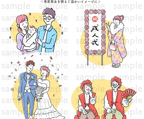 シンプルでいろいろ使えるイラスト描きます ビジネスや日常、福祉に介護にエクササイズなども。 イメージ2