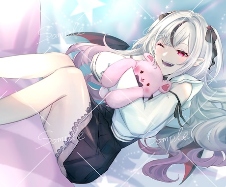 アイコン、一枚絵、立ち絵、きれいなイラスト描きます Vtuber様、サムネ、歌ってみた、誕生日、記念日にも イメージ1