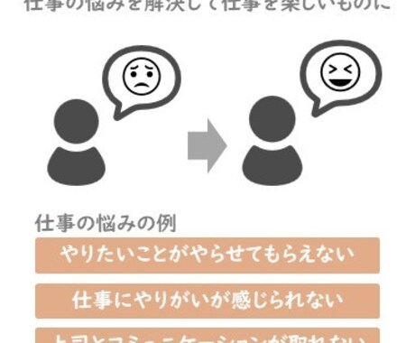 仕事を楽しいものに変えるお手伝いをします 仕事が楽しくない原因を明らかにし、解決の糸口を探します イメージ1