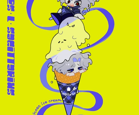 カートゥーンっぽいデフォルメイラストを制作します グッズ等にどうぞ！グッズ入稿用データの作成オプションあり！ イメージ2