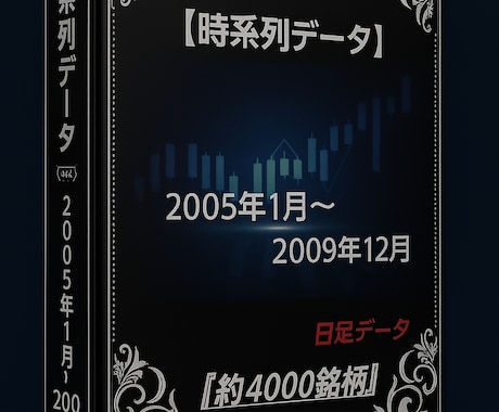 2005年～2009年株価データ５年分販売します 時間短縮！株価分析！バックテストに!! イメージ1
