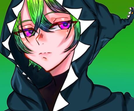 限定価格で綺麗なSNSアイコン描きます クールな中性的なキャラクターを描きます イメージ1