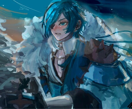 サムネや表紙に！油彩テイストの1枚絵描きます 短い納期で色使いがきれいなイラストが欲しい方へ！ イメージ1