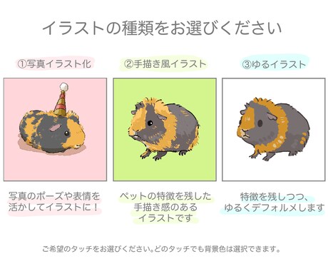 ペットのアイコン、イラスト描きます 犬･猫はもちろんエキゾチックアニマルも受付中です！ イメージ2