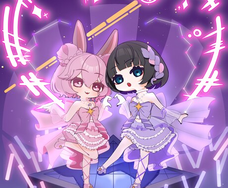 ご希望のイラストを描きます アイコン、サムネイル、配信画面用など イラストを作成します！ イメージ2