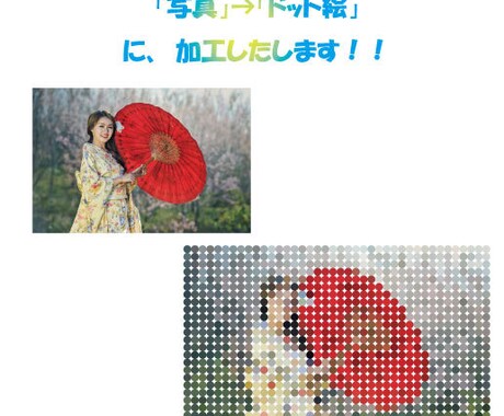 ニート】写真をドット絵柄に加工致します 写真をボヤかす際、ドットでオシャレにしよう！ イメージ2
