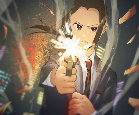 リッチなアニメ塗りで迫力のあるイラストを描きます 動画用、アイコン、挿絵等、あなたのイメージをイラスト化します イメージ1