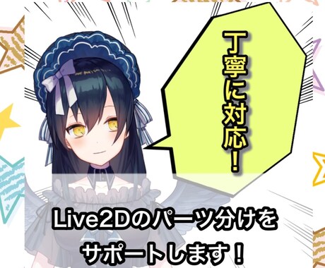 Live2Dパーツ分けのお悩みにお答えいたします 【パーツ分け】を学んで自分のイラストを動かそう！ イメージ1