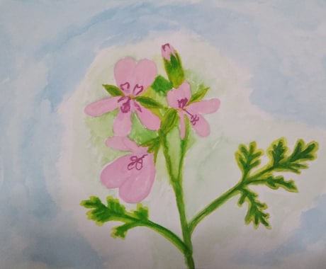 絵人（画家）が、お好みの花、誕生花を描きます 透明水彩とガッシュを使って描きます イメージ2