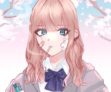 アニメ風！厚塗りでかわいいアイコンかきます あなたのSNSアイコンをおしゃれに描きます！ イメージ2