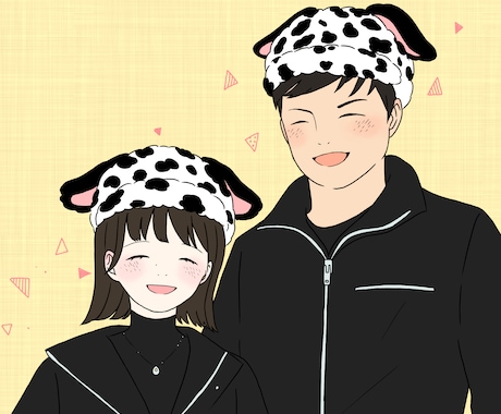 カップル似顔絵描きます 結婚式・記念日・プレゼントで使用できるイラスト作成します イメージ1