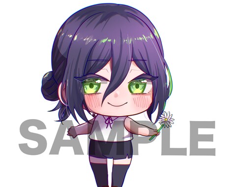 ハッキリした色合いのミニキャラ描きます 特徴が伝わりやすい綺麗な色合いのミニキャラお任せください！ イメージ1