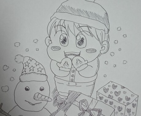 心がほころぶイラストを描かせていただきます みんながワクワクする冬がきたよ イメージ1