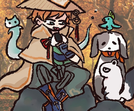 貴方だけの思い出の一枚絵(簡易型)を制作します 始めての依頼、とりあえず気軽に一枚絵をお願いしたい方向けへ イメージ2