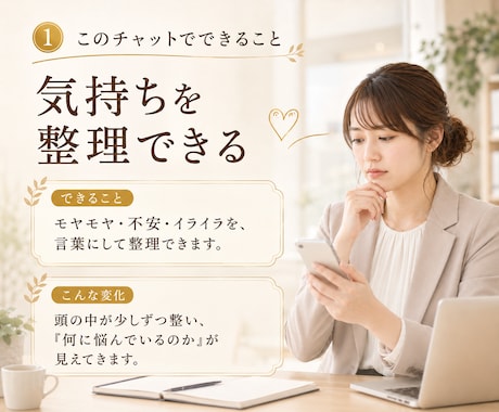 職場のモヤモヤを3日間一緒に整えます 産業カウンセラーの資格を持つ私が職場のお悩みにこたえます イメージ2