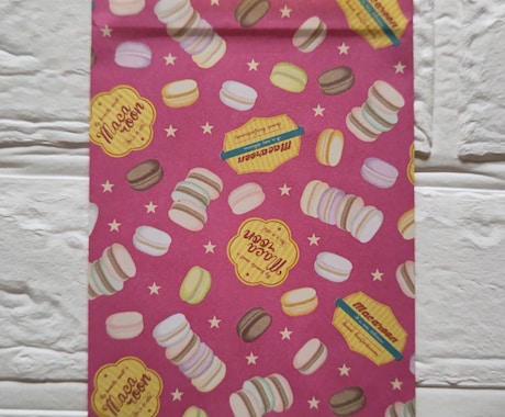 可愛いキャンディバッグを作ります 折り紙を使用し、開封口にジップを使用したオリジナル袋です。 イメージ2