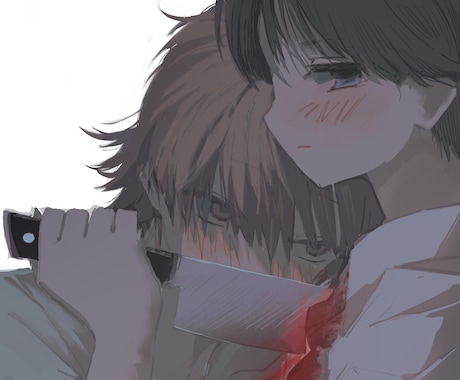 少年・少女のイラストを描きます 儚く鬱くしい思春期のイメージイラスト イメージ2