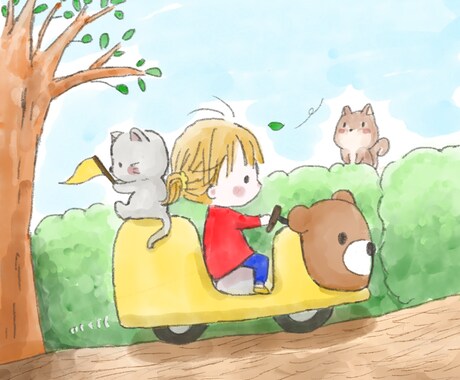 温かい、可愛いイラストをお描きします ほっこり温かい気持ちなれる絵をお届けします イメージ2