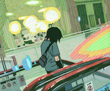 風景に人物が佇む生活感のある絵を描きます イメージ1