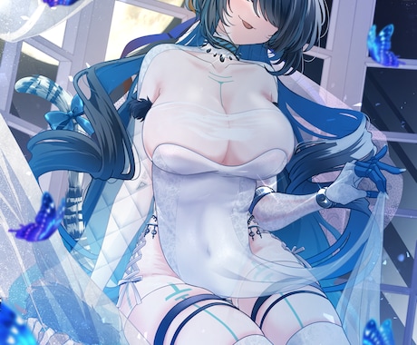 ゲームスチル風イラスト描きます 配信サムネ、ASMRなどにもお使いいただけます イメージ2
