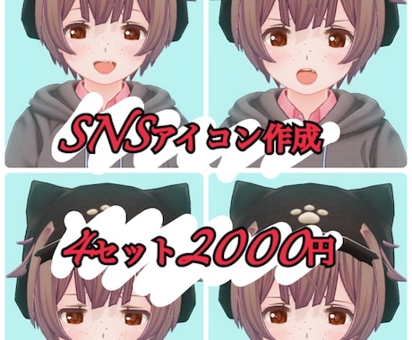 SNSに使えるアイコンを制作します あなただけのアイコンを作成します イメージ1