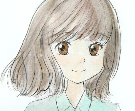 手描きで少女漫画風の似顔絵を描きます イメージ1