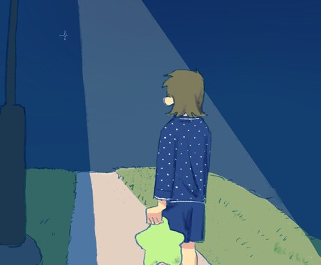 絵本のようなタッチで人物イラストを作成します 柔らかみのあるキャラクターイラスト イメージ2