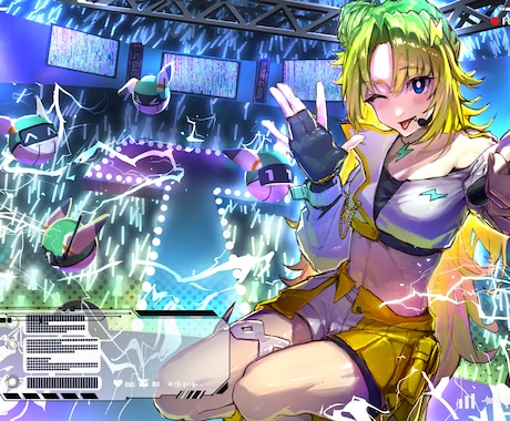 Vtuber・配信者さん向け！記念イラスト描きます 周年記念・誕生日・SNS投稿など活動を彩るイラストを描きます イメージ1