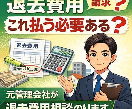 その退去費用払う必要ある？元管理側が相談のります その退去費用払う必要ある？元管理側が相談のります イメージ1