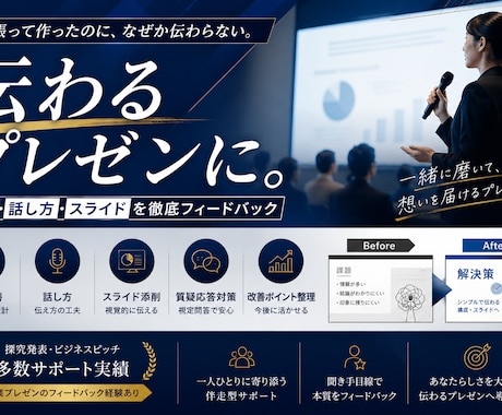 プレゼン発表を伴走サポートします イメージ1