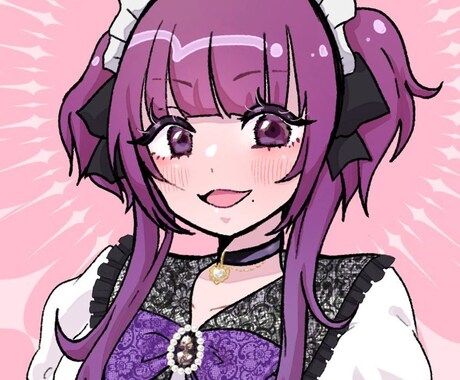 バストアップイラスト1枚を制作します かわいいイラストを様々な用途に使用可能！ イメージ1