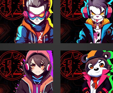 ゲーマー向けアイコンキャラクター作ります 配信活動やチーム統一キャラクターなどで差別化を狙う！ イメージ1