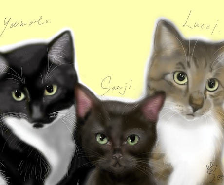 やさしい雰囲気で可愛くペットの似顔絵描きます イメージ1