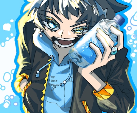 ポップなイラストで擬人化など承ります 創作キャラを作るお手伝いをします！ イメージ1