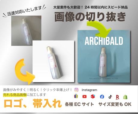 最短即日！EC、グッズ作成用等画像切り抜きできます イメージ1