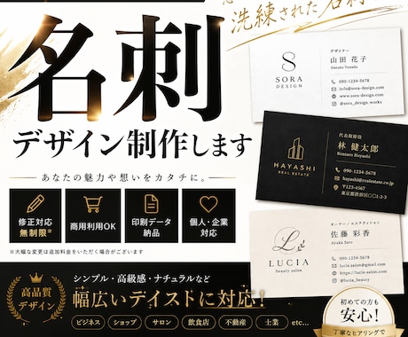 出会いを価値に変える名刺を制作いたします イメージ1