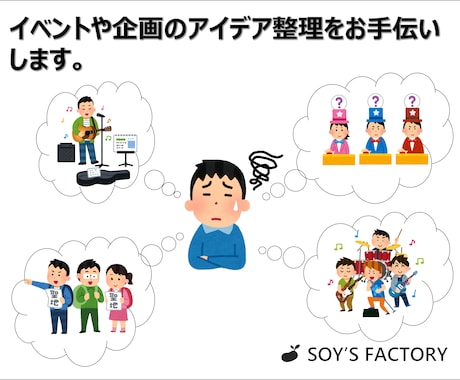 イベントや企画のアイデア整理をお手伝いします ～企画の方向性や進め方を一緒に整理します～ イメージ1