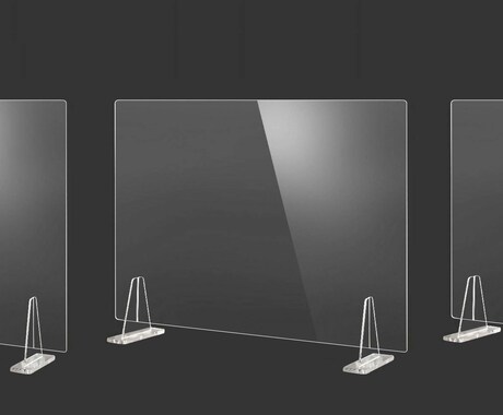 オリジナルのアクリルパーテーション作成いたします 飛沫を防げる仕切り版のサイズや形や色などオリジナルで作成 イメージ1