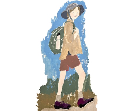 里山や自然のなかの風景、人物イラストなど制作します 温かみのある優しいタッチのイラスト イメージ2