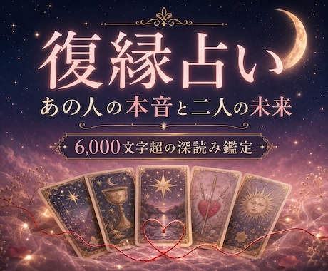 復縁占い♡既読無視の理由と二人の未来を視ます 6,000文字超｜タロットで本音と復縁への行動をお伝えします イメージ1