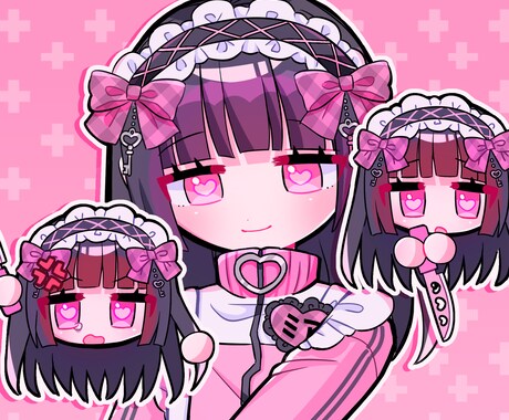 病みかわで萌えな女の子のイラスト描きます その他の雰囲気も勿論OK！"可愛い"を表現するのが得意です イメージ2