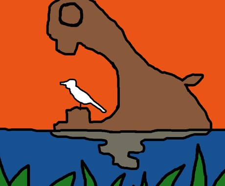 カバ好きのあなたに、楽しいカバのイラストを描きます カバしか描けなくてごめんなさい。 イメージ2